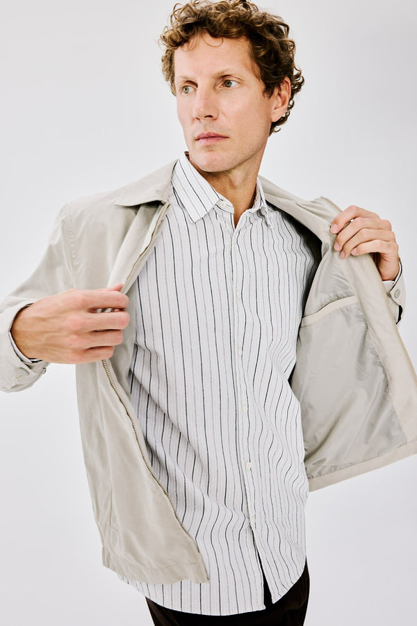 Ultra Light Slim Fit Polo Collar Zippered Coat