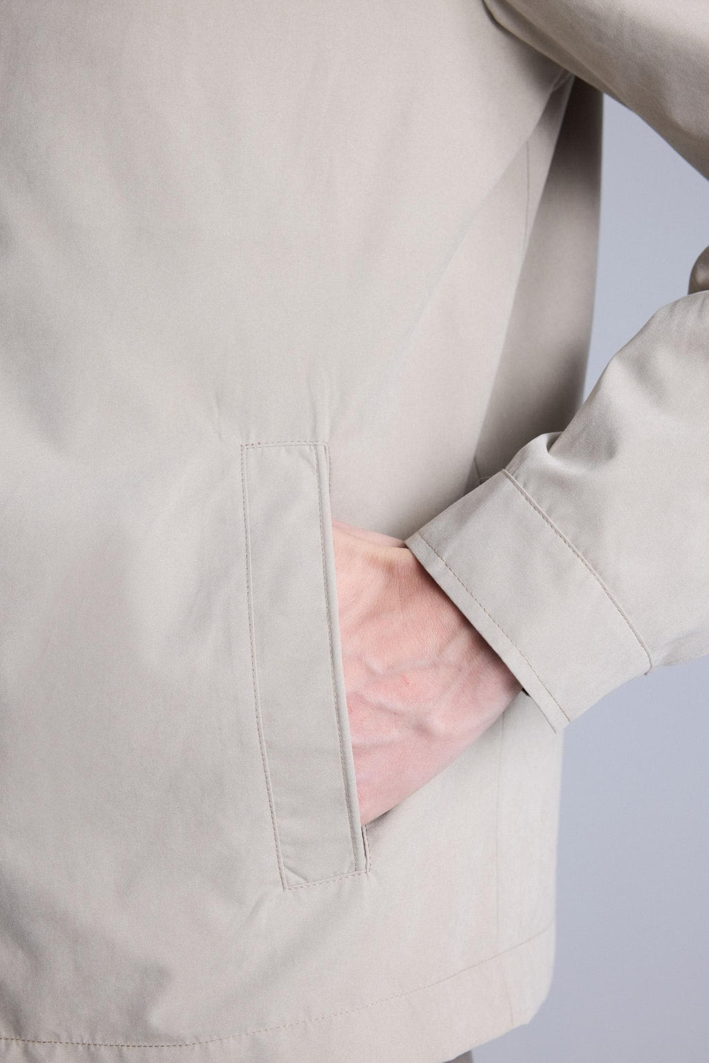 Ultra Light Slim Fit Polo Collar Zippered Coat