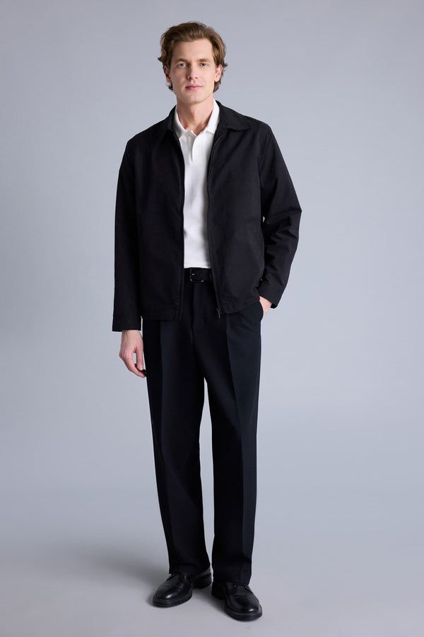 Ultra Light Slim Fit Polo Collar Zippered Coat