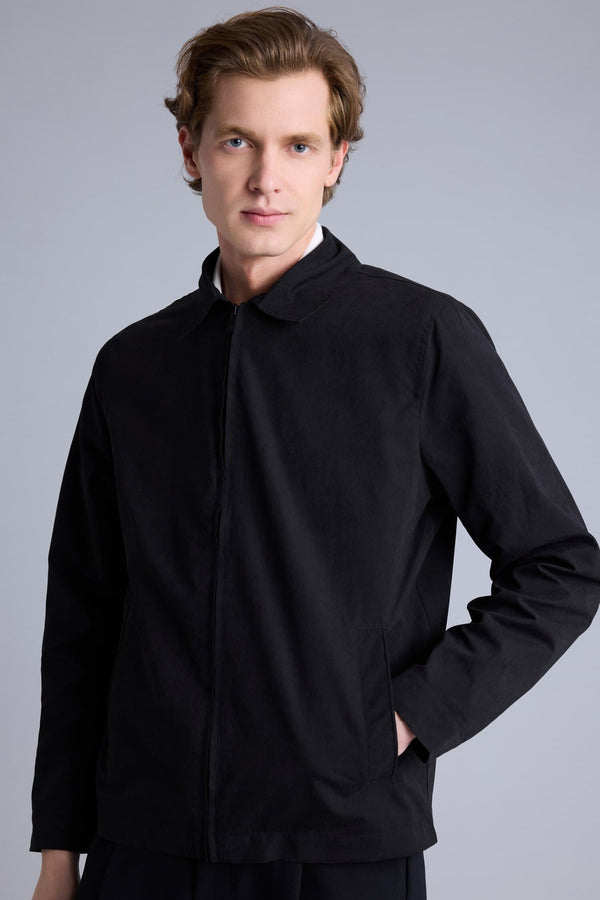 Ultra Light Slim Fit Polo Collar Zippered Coat