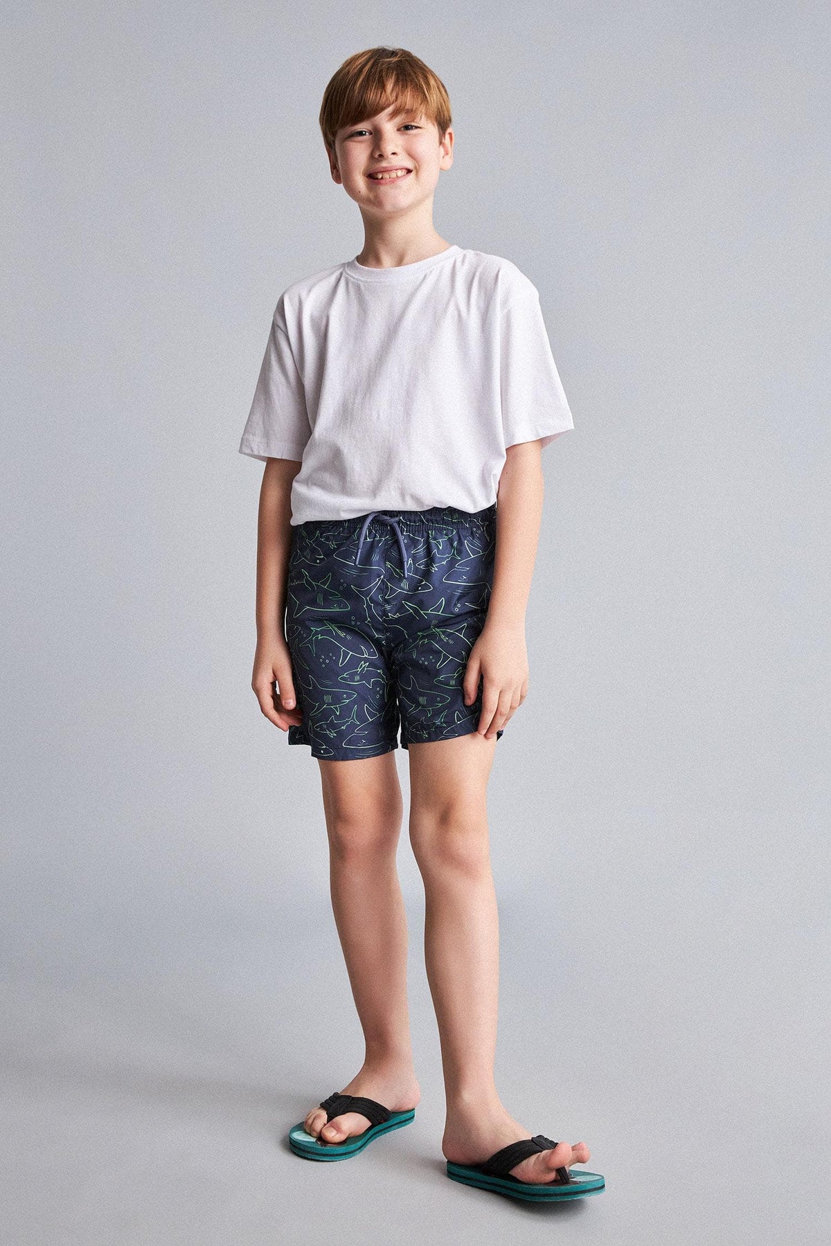 Shark Print Swim Shorts Boy