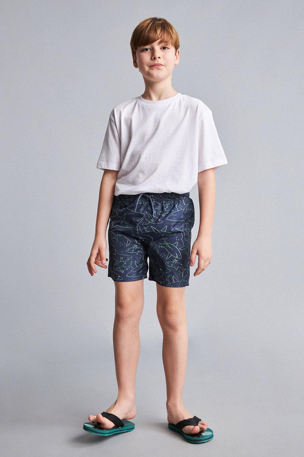 Shark Print Swim Shorts Boy