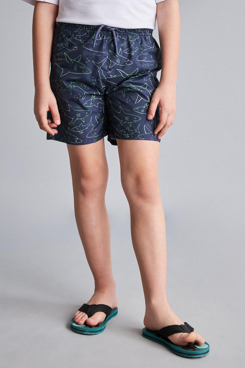 Shark Print Swim Shorts Boy