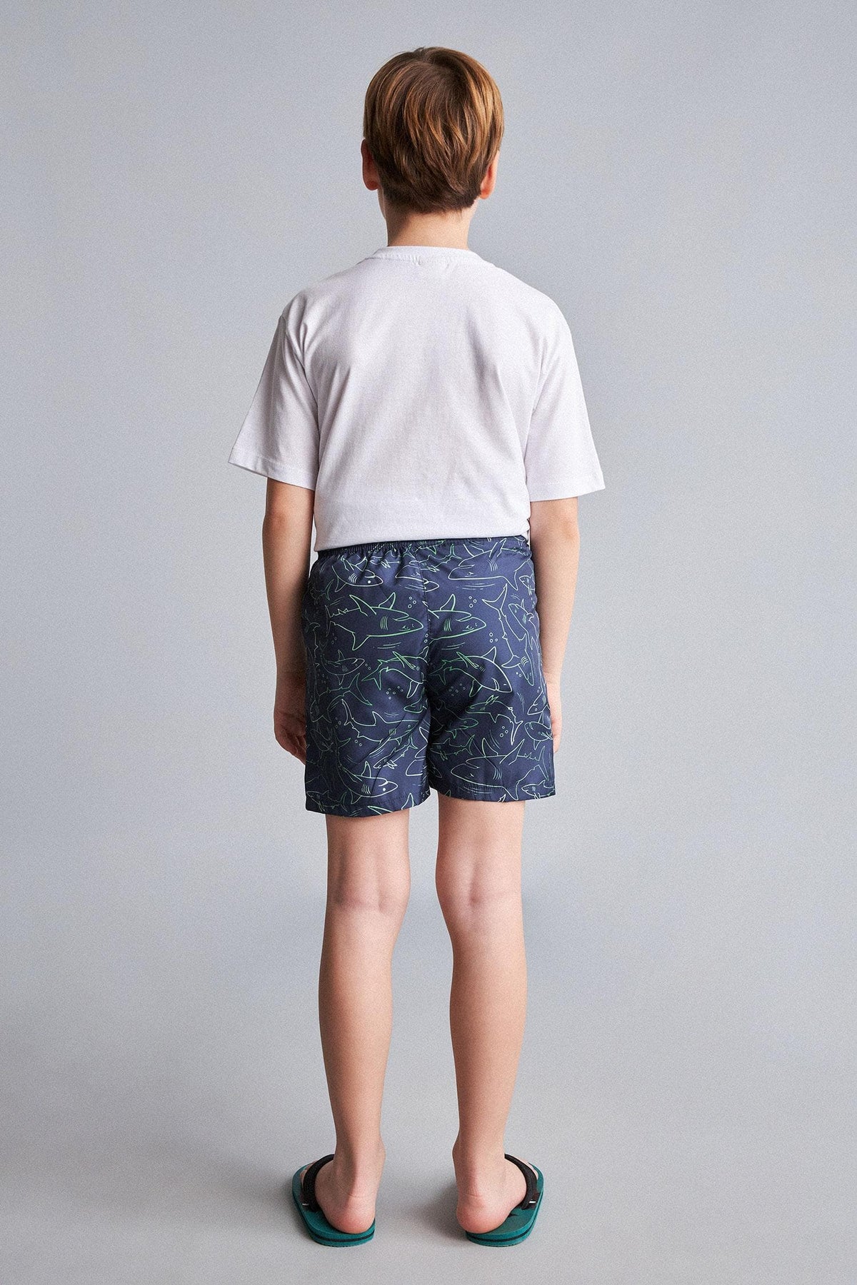 Shark Print Swim Shorts Boy
