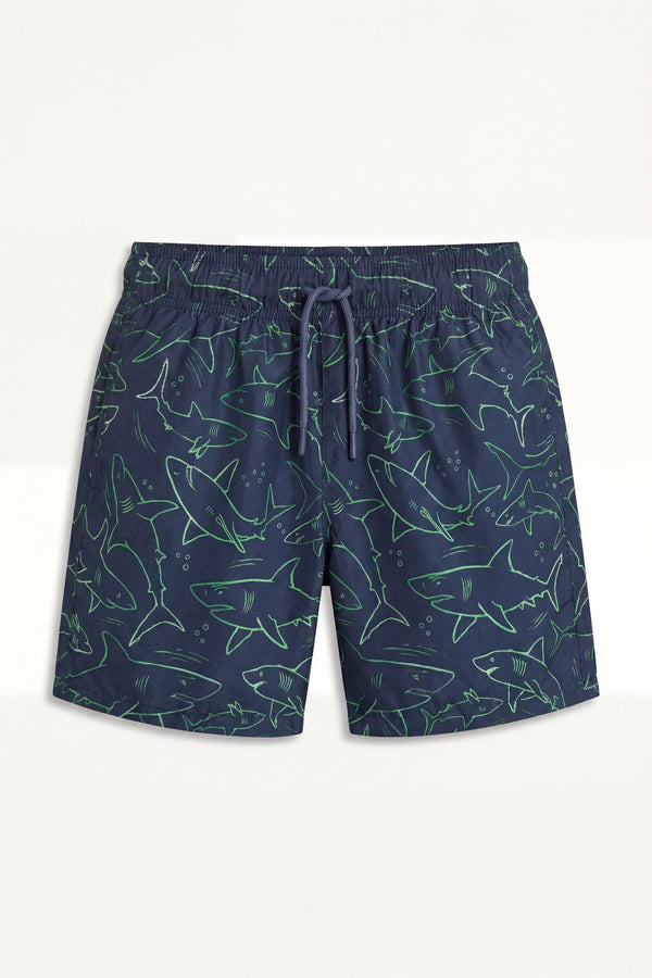 Shark Print Swim Shorts Boy