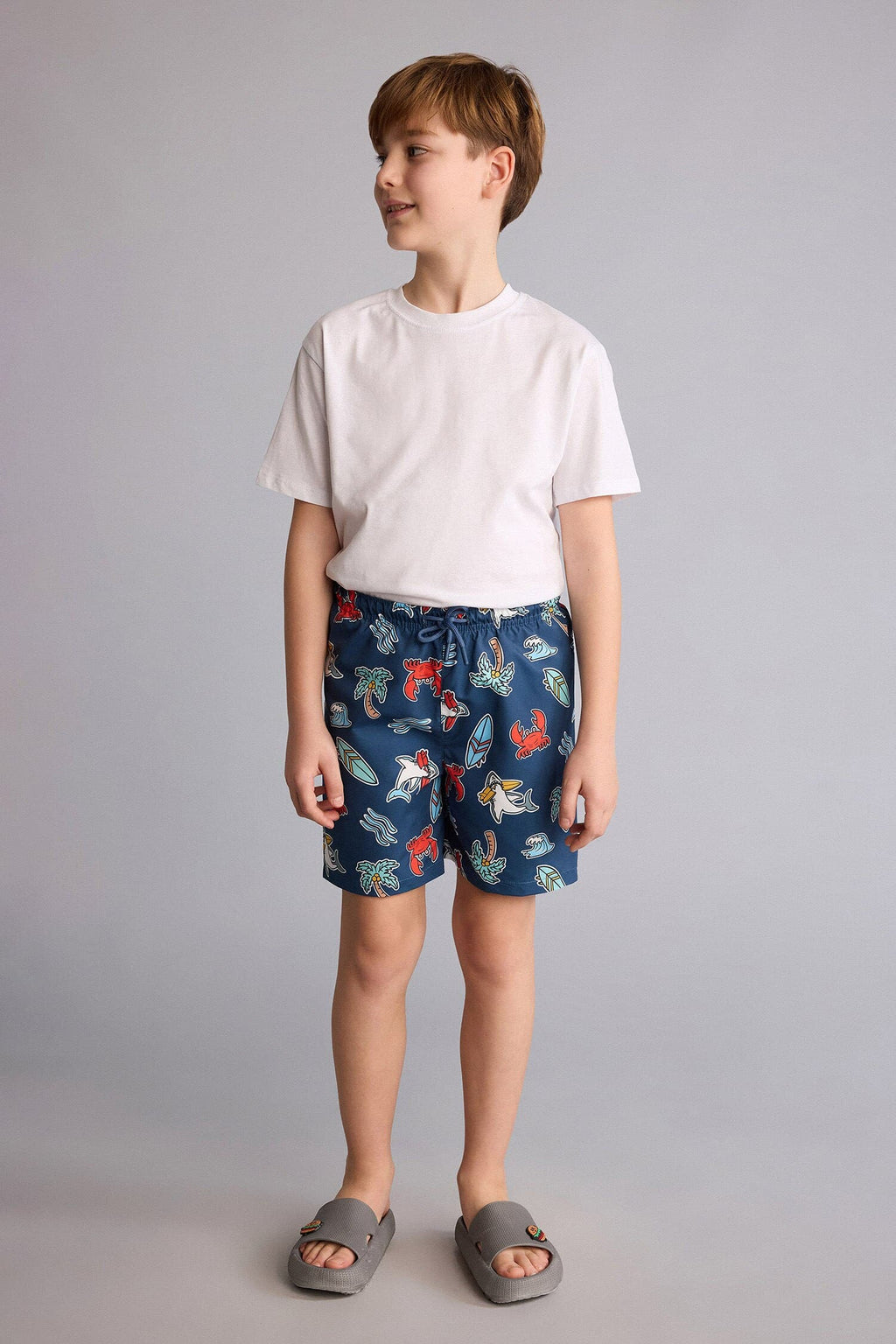 Patterned Swim Shorts Boys