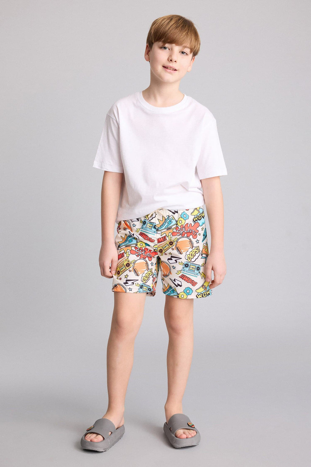 Patterned Swim Shorts Boys