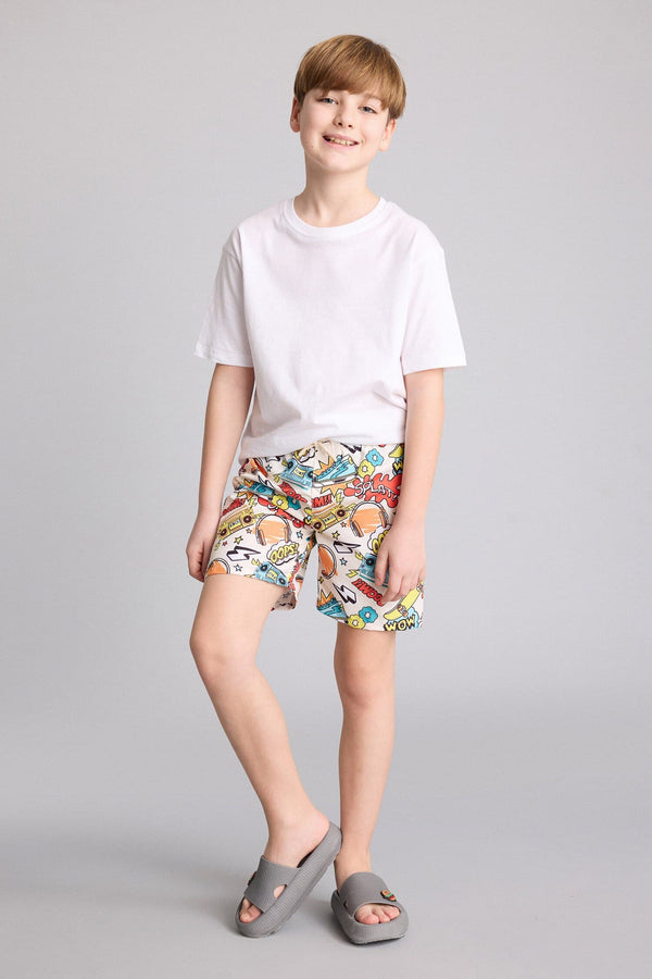 Patterned Swim Shorts Boys