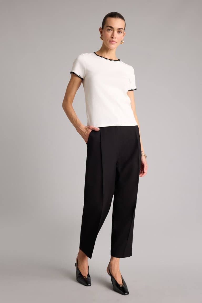 Straıght Zippered Normal Waist Modal Trousers Main image