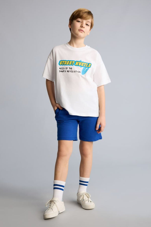 100% Cotton Overless Sweatshirt Fabric Shorts Boys