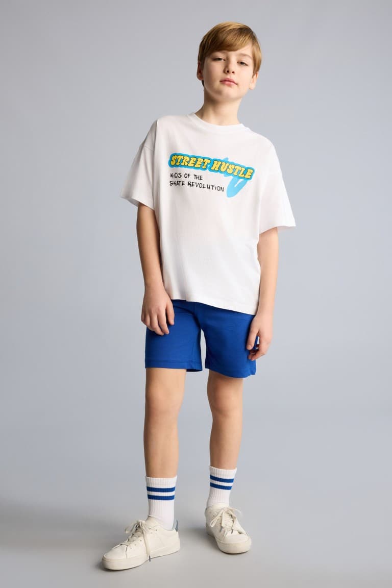 100% Cotton Overless Sweatshirt Fabric Shorts Boys Secondary image