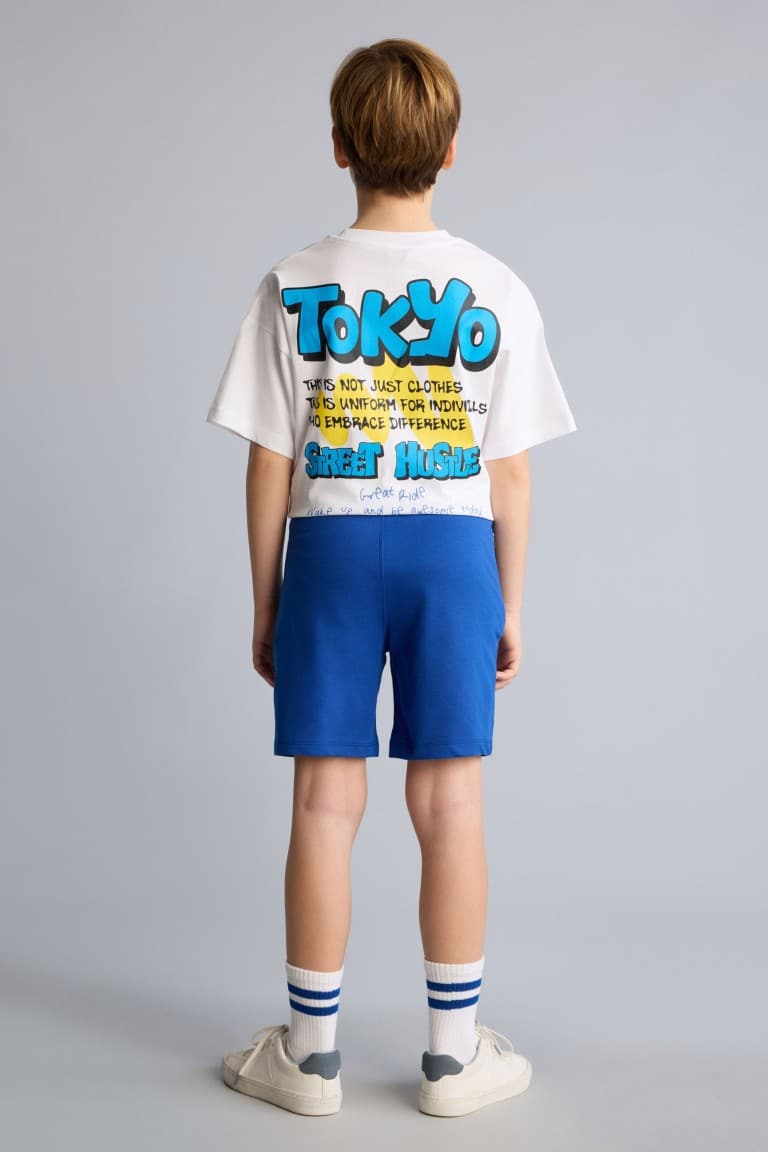 100% Cotton Overless Sweatshirt Fabric Shorts Boys
