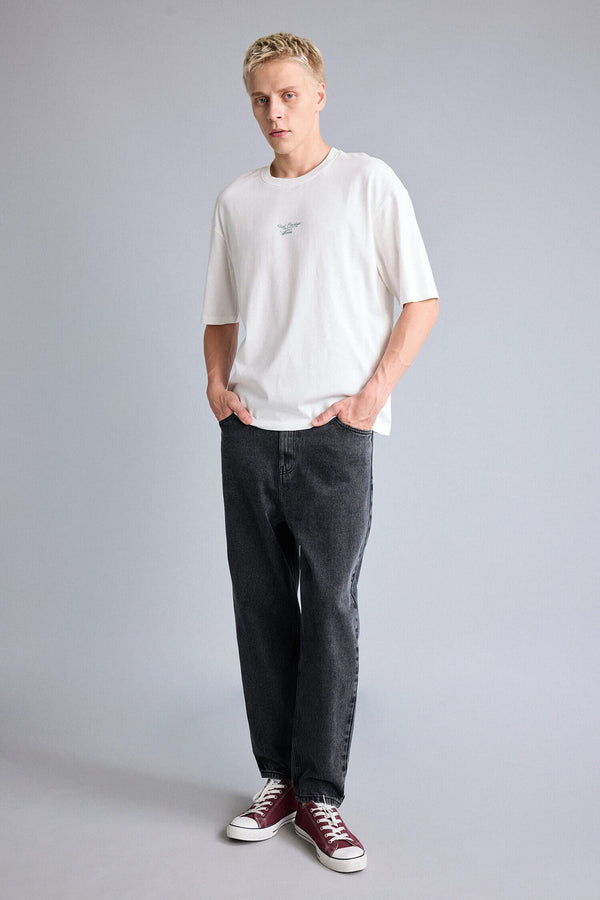 Balloon Fit Normal Waist Tapered Leg Jeans