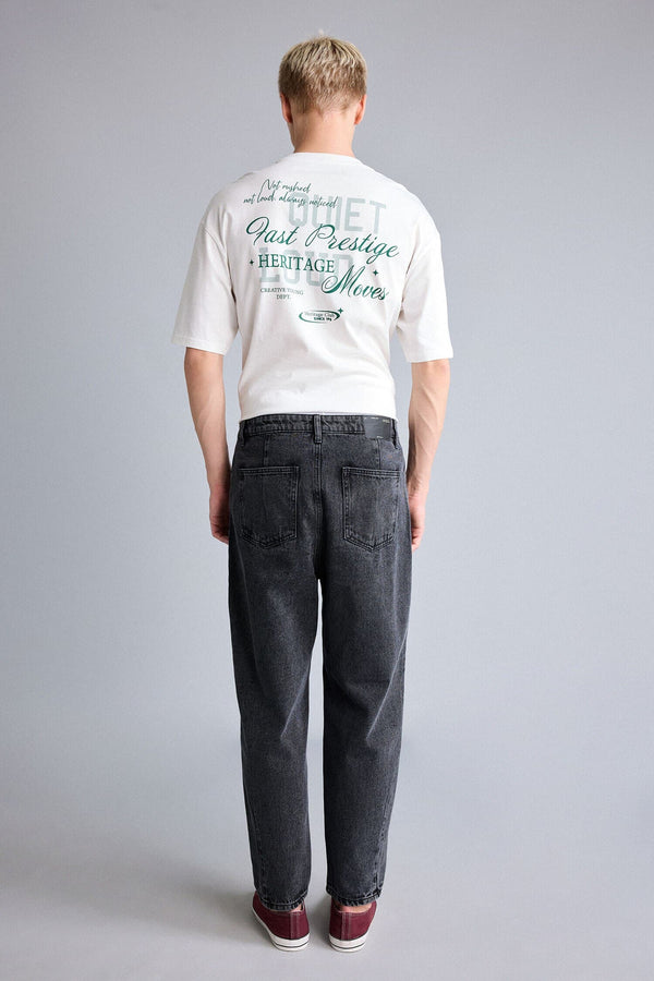 Balloon Fit Normal Waist Tapered Leg Jeans