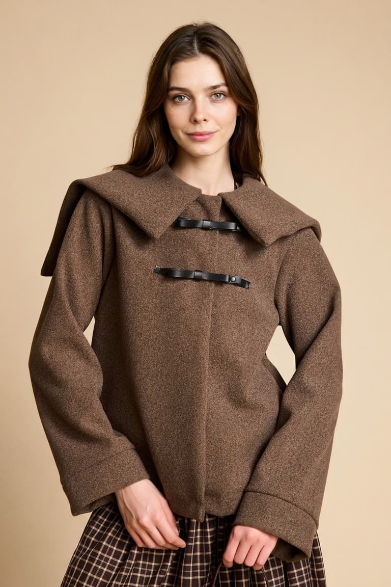 Regular Fit Big Collar Soft Down Cardigan Main image