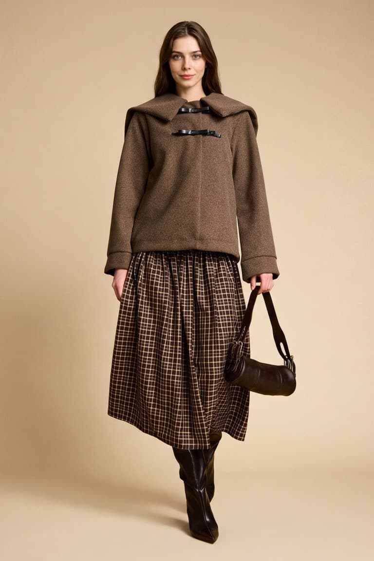 Regular Fit Big Collar Soft Down Cardigan