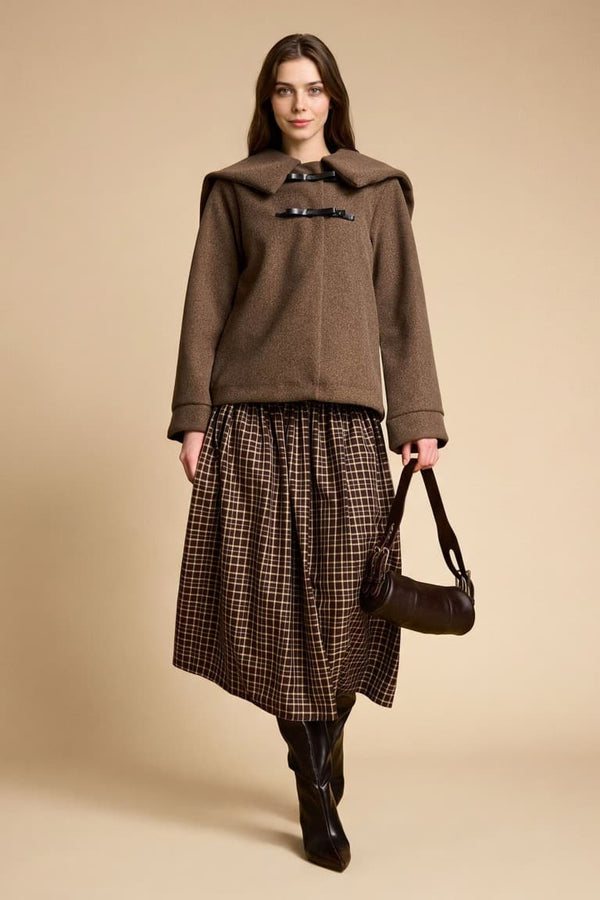 Regular Fit Big Collar Soft Down Cardigan