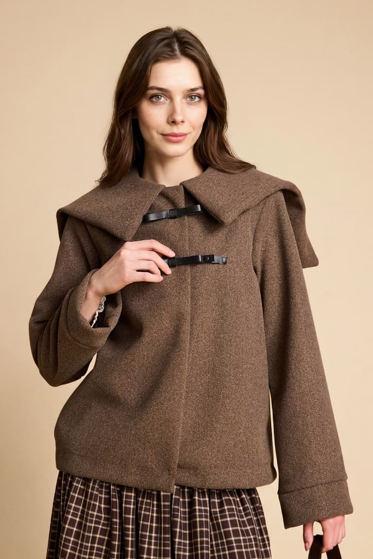 Regular Fit Big Collar Soft Down Cardigan