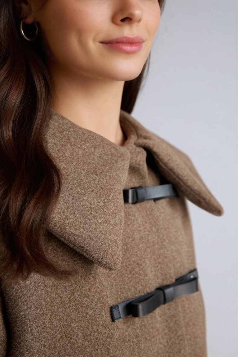 Regular Fit Big Collar Soft Down Cardigan