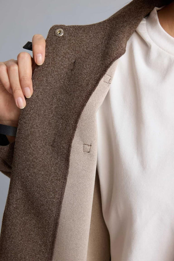 Regular Fit Big Collar Soft Down Cardigan
