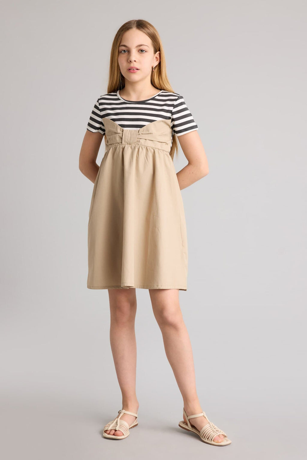 100% Cotton Patterned Dress for Girls