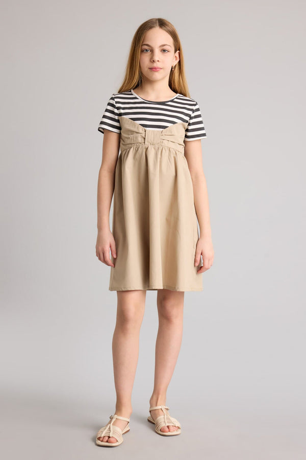 100% Cotton Patterned Dress for Girls