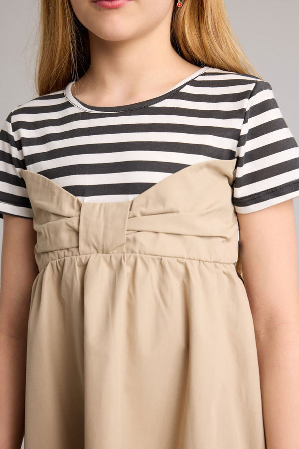 100% Cotton Patterned Dress for Girls