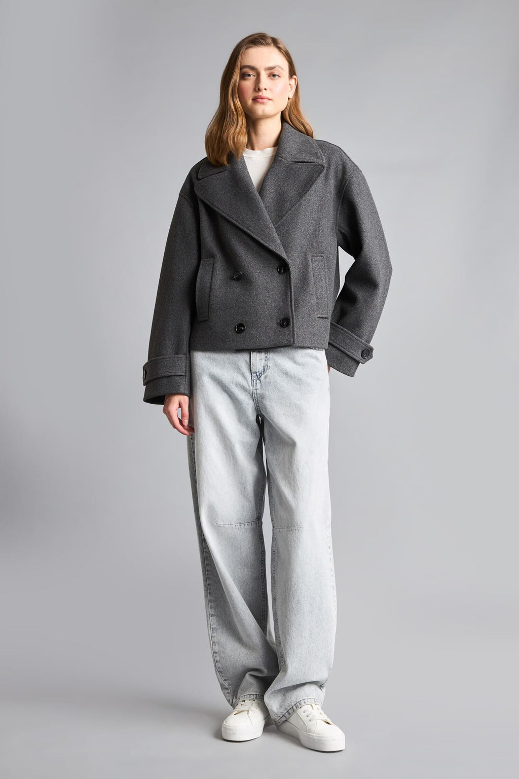 Regular Fit Double Breasted Short Cachet Coat
