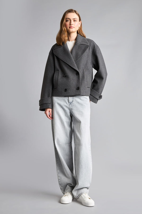 Regular Fit Double Breasted Short Cachet Coat