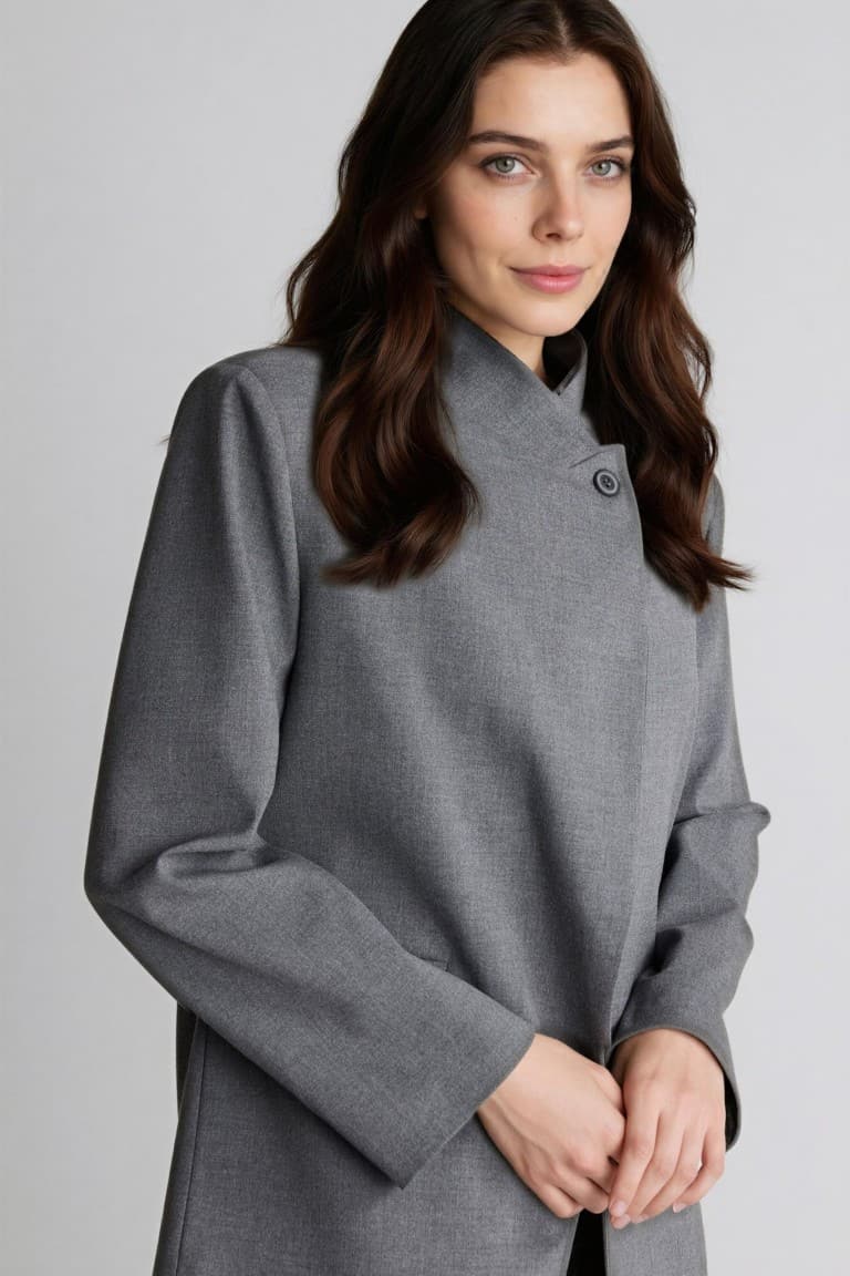 Regular Fitt High Collar Blazer Jacket