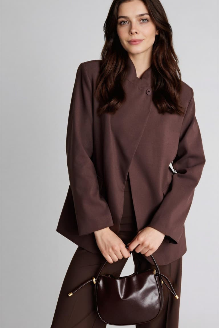 Regular Fitt High Collar Blazer Jacket Main image