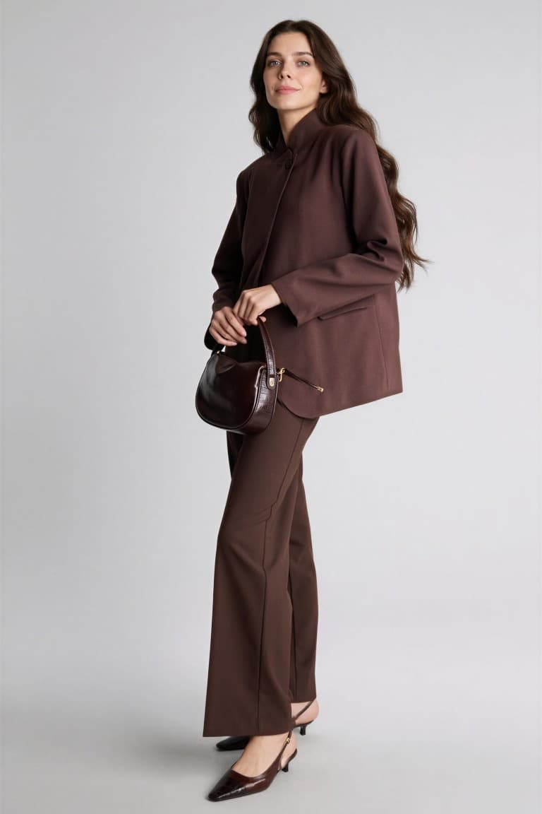 Regular Fitt High Collar Blazer Jacket Secondary image