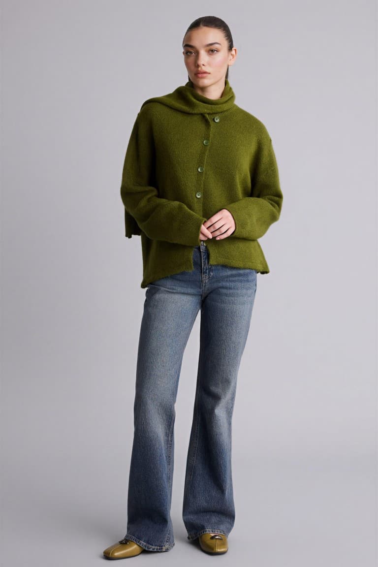 Shawl Detailed Knitwear Cardigan Secondary image