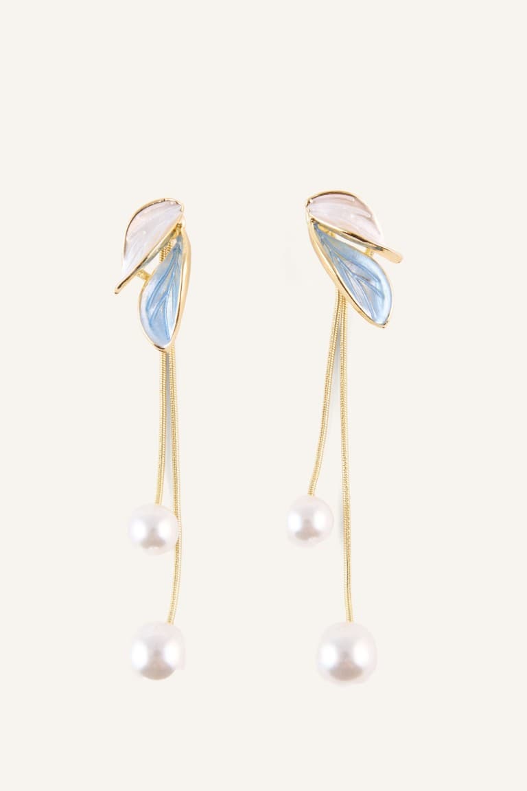 Women Dangle Leaf Earrings