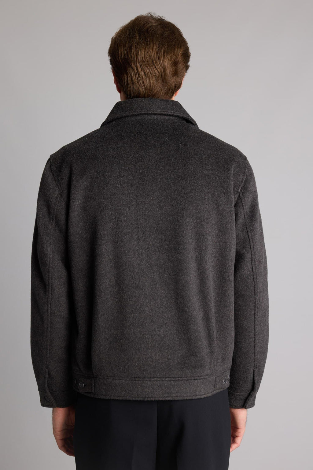 Regular Fit Polo Collar Lined Zippered Cachet Coat