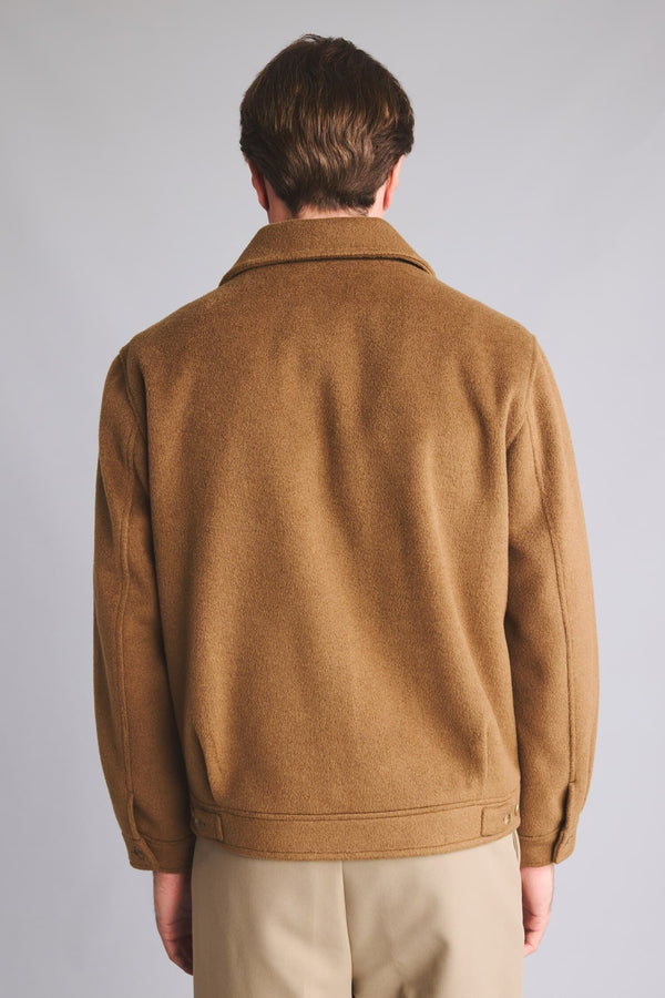 Regular Fit Polo Collar Lined Zippered Cachet Coat
