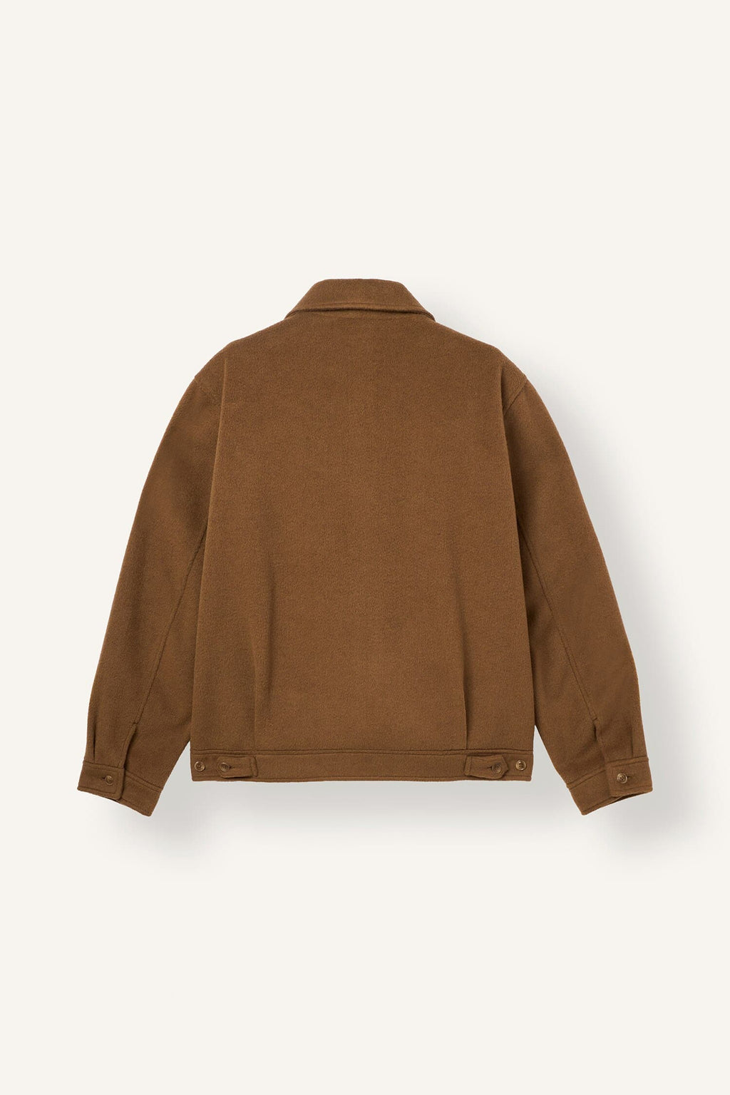 Regular Fit Polo Collar Lined Zippered Cachet Coat
