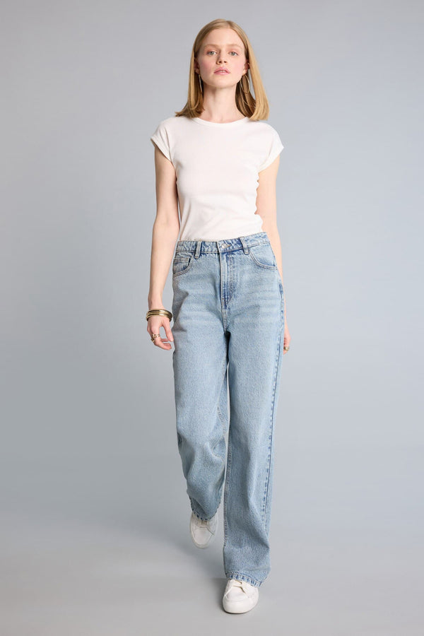 90s Pair Leg High Waist Straight Leg Long Jeans