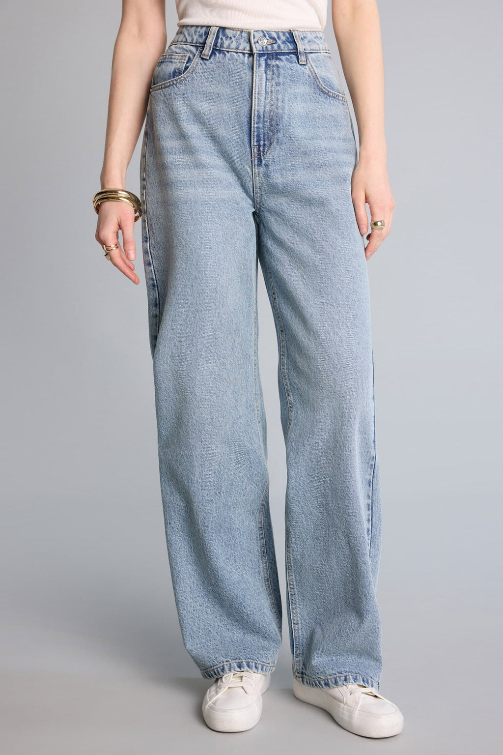 90s Pair Leg High Waist Straight Leg Long Jeans