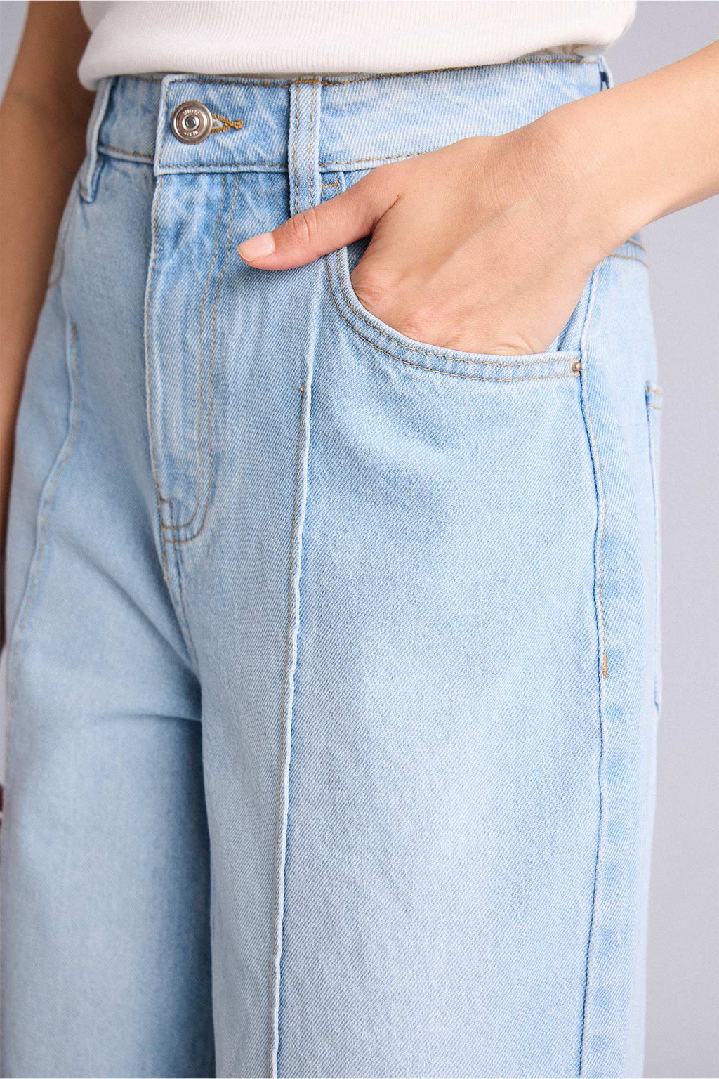 Short Wide Leg High Waist Straight Leg Long Jeans