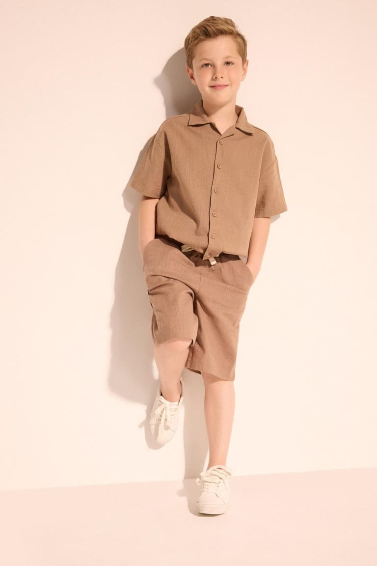 100% Cotton Textured Shorts Boys Main image