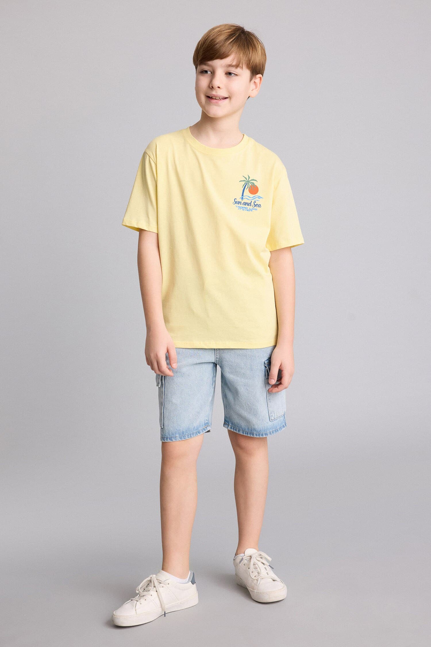 100% Cotton New Regular Crew Neck Printed Short Sleeve T-Shirt Boy Secondary image