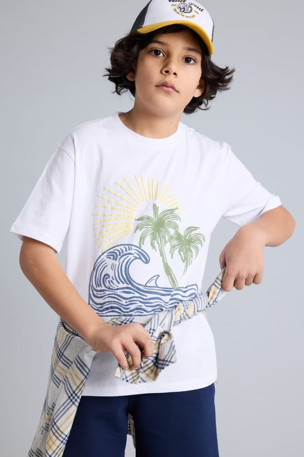 100% Cotton Patterned T-Shirt Boy