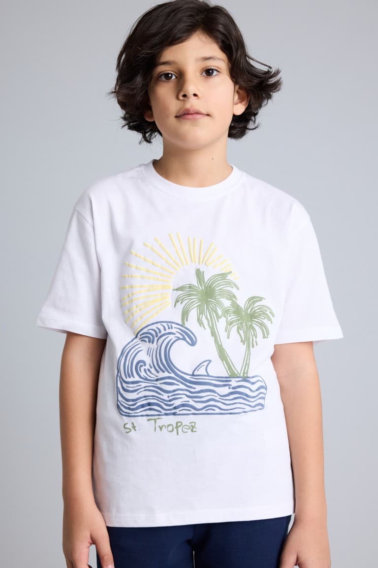 100% Cotton Patterned T-Shirt Boy