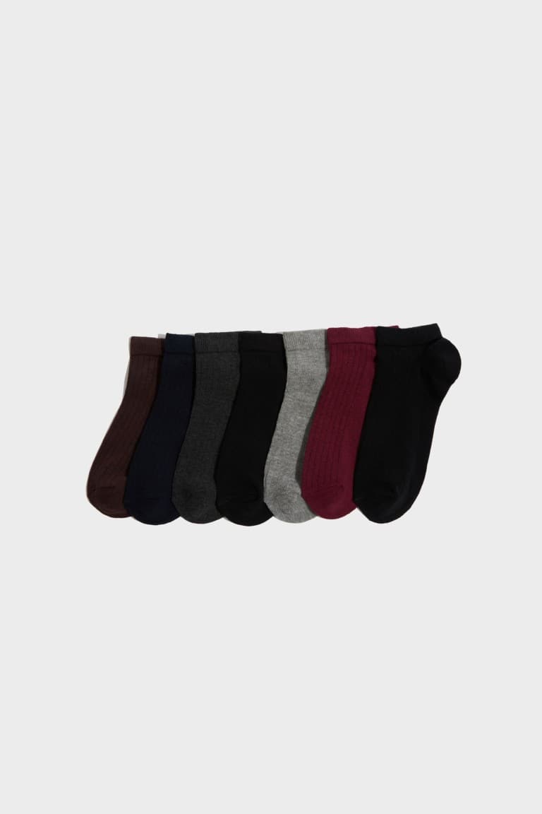 Mens 7-Pack Cotton Booties Socks Main image