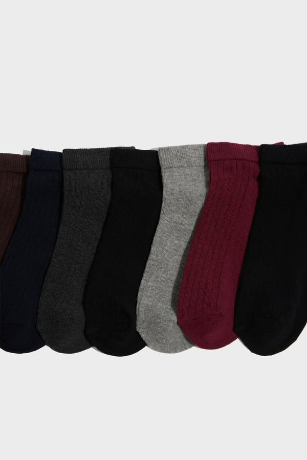 Mens 7-Pack Cotton Booties Socks