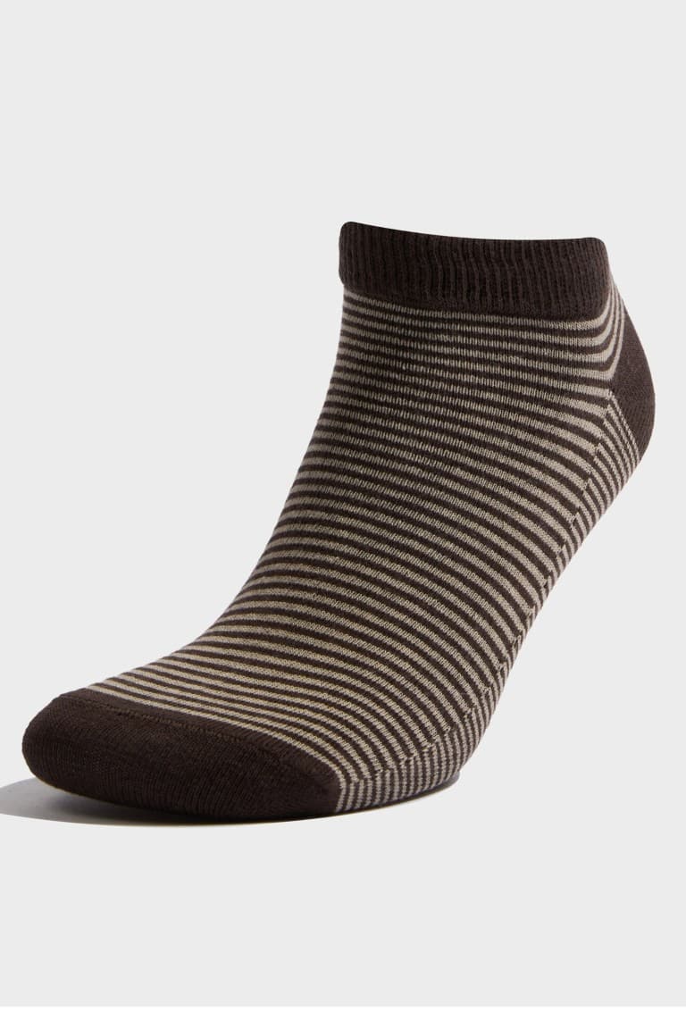 Mens Striped 5-Pack Cotton Booties Socks Secondary image