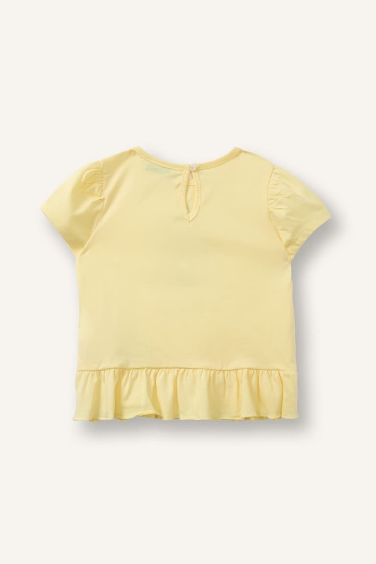 100% Cotton Regular Fitteddy Teddy Bear Combed Short Sleeve T-Shirt Baby Girl