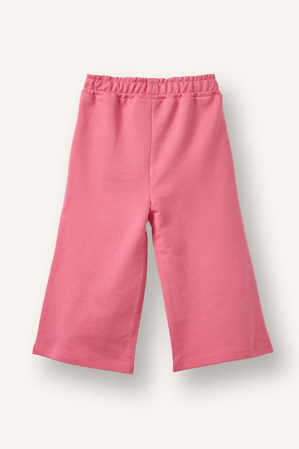 100% Cotton Wide Leg Sweatpants Baby Girl