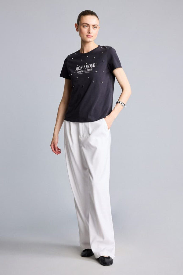 Regular Crew Neck 3D Combed Short Sleeve T-Shirt